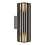 Nordlux Aludra Wandlamp Aluminium Antraciet Up & Down | Geschikt voor 2x E27