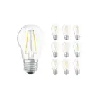 Voordeelpak 10x Osram Parathom Retrofit Classic LED E27 Kogel Filament Helder 1.5W 136lm - 827 Zeer Warm Wit | Vervangt 15W